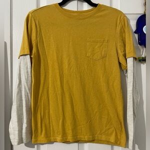 Cat & Jack Mustard Long Sleeve T-shirt Size Large 12-14